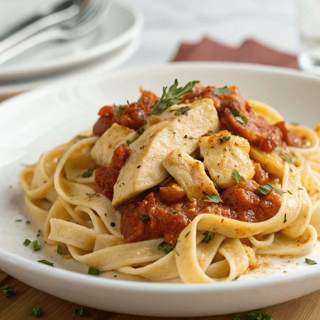 Creamy Marry Me Chicken Pasta with Parmesan and Sun-Dried Tomatoes